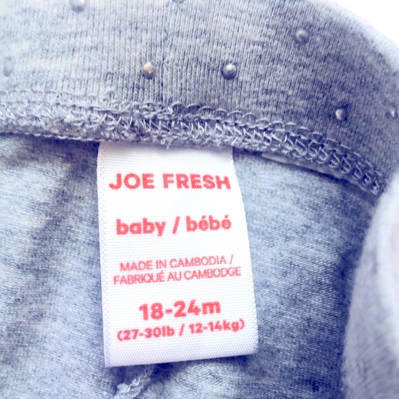 Joe Fresh Grey/Silver Dot Leggings, Size 18-24M - Picture 5 of 5